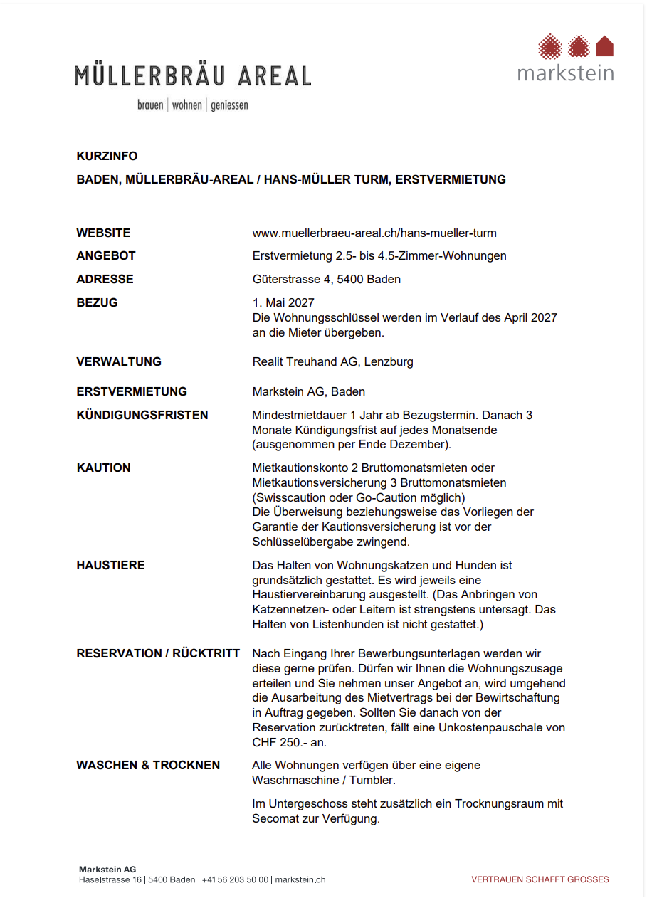 Mieterinformationen